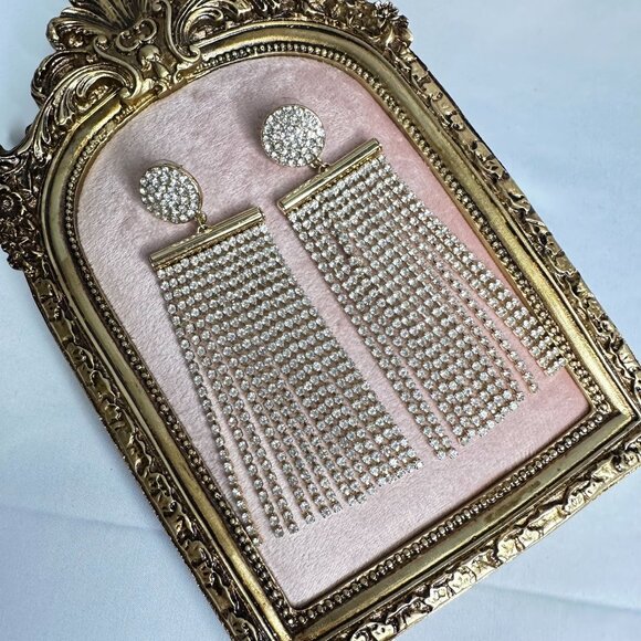 Park Lane Jewelry - Park Lane Retired "Elegance" Crystal Fringe Shoulder Duster Drop Earrings